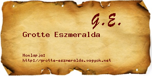 Grotte Eszmeralda névjegykártya